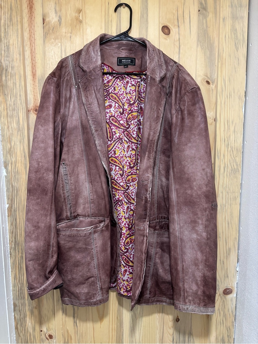 Wilsons Leather Women's Distressed Mauve Leather Jacket
